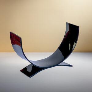 Baby / Couple Handcasting Luxury Art Piece With Base Semi Circle 12 inches Acrylic Black