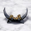 Baby / Couple Handcasting Luxury Art Piece With Base Semi Circle 12 inches Acrylic Black