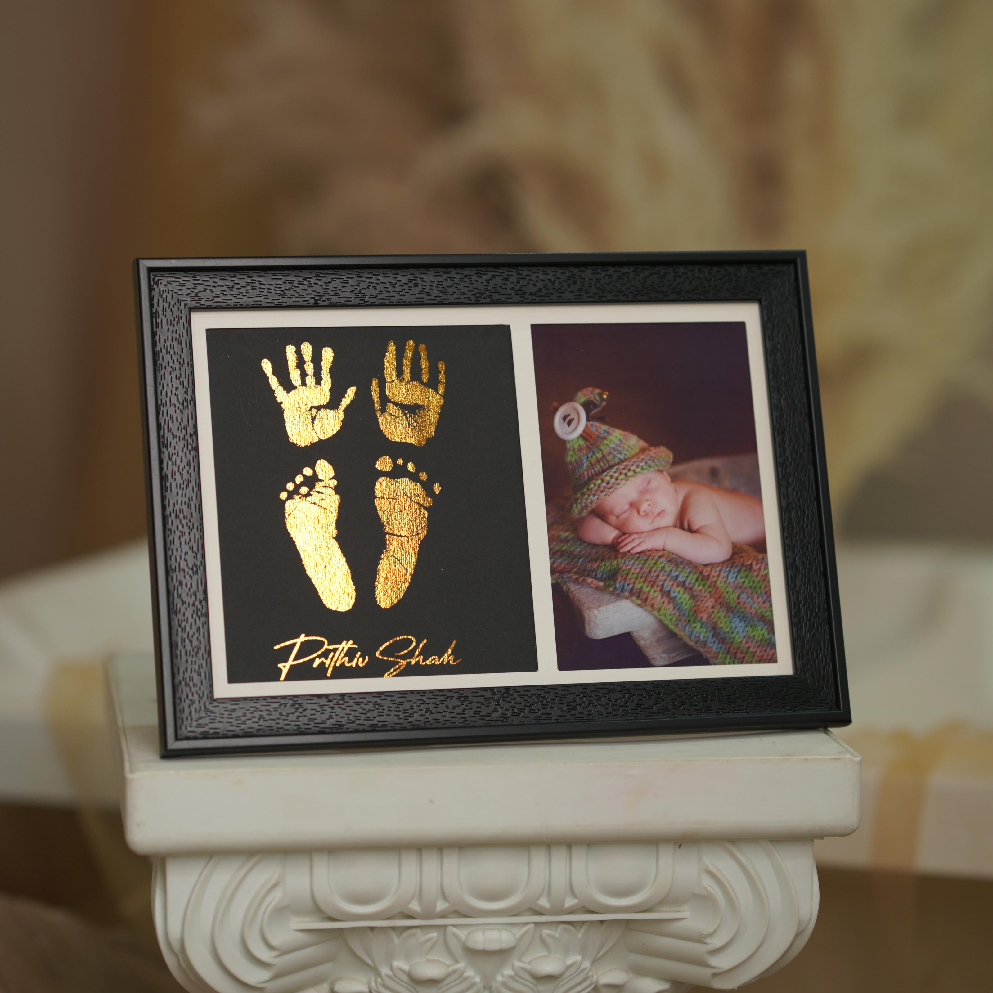 4 Units Metallic Imprint Frame For Baby (Both Hands & Feet)