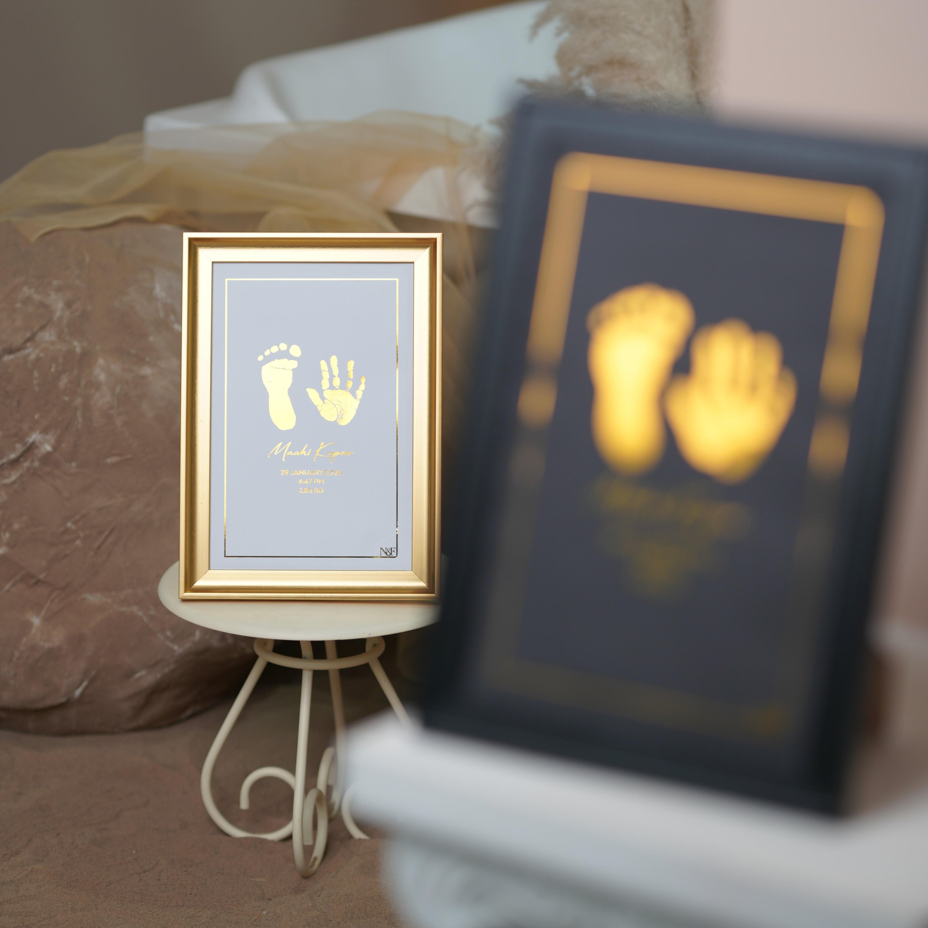 2 Units Metallic Imprint Frame For Baby (One Hand & Foot/ Both Hands/Both Feet)