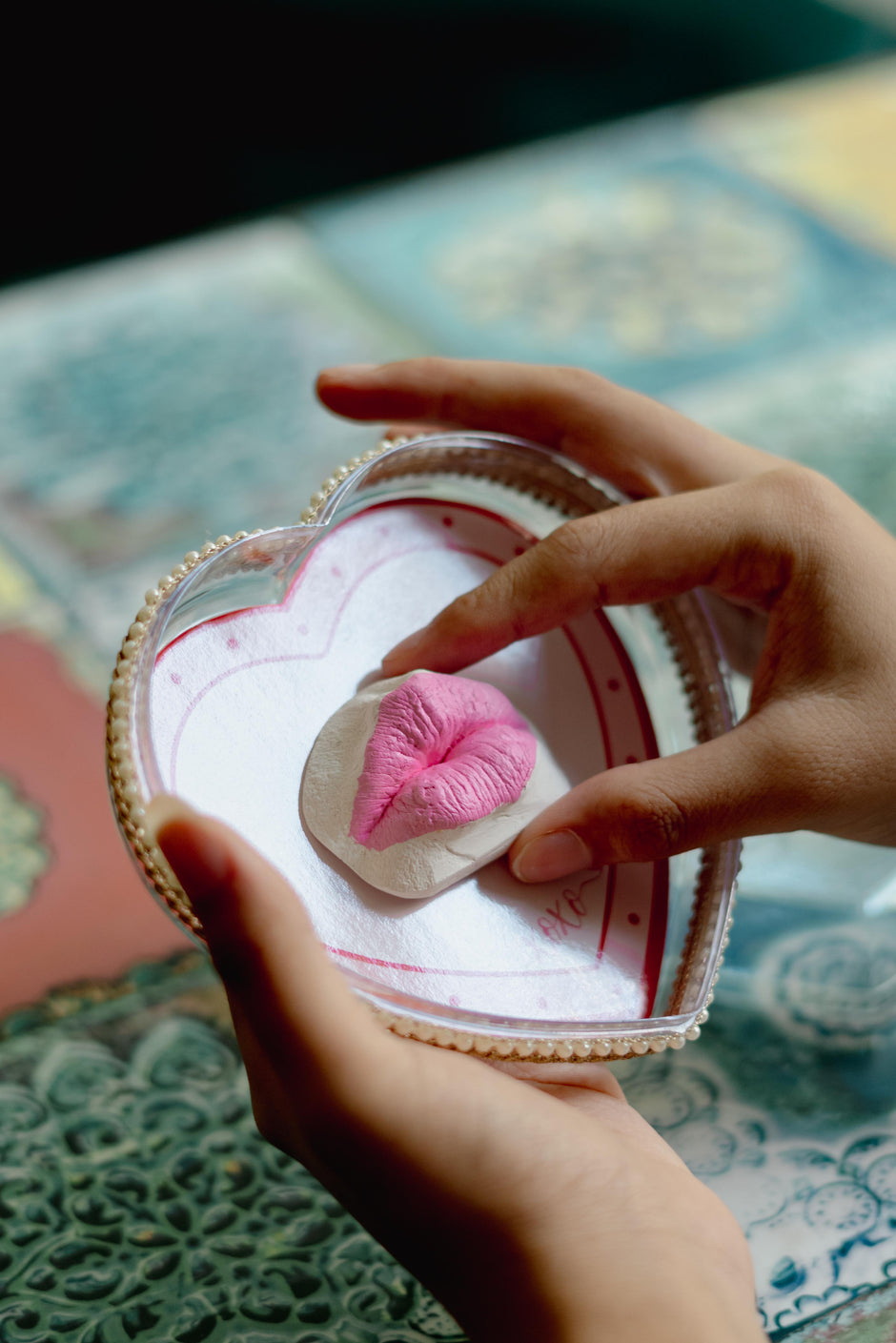 3D Lip Casting Kit - With Cute Heart Shape Display Case