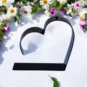 Baby / Couple Handcasting Luxury Art Piece With Base - Heart Shape -10 inches Acrylic Black