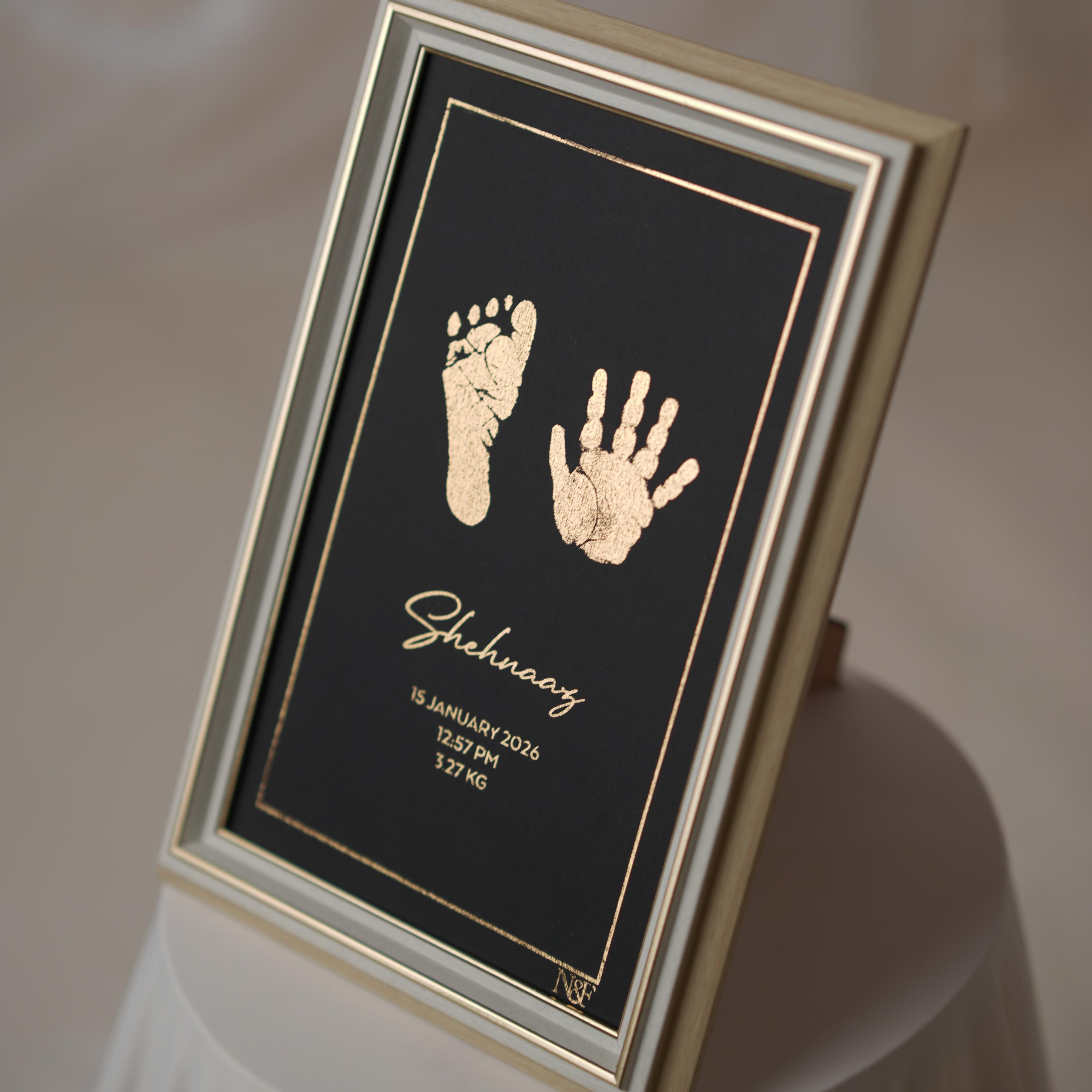 2 Units Metallic Imprint Frame For Baby (One Hand & Foot/ Both Hands/Both Feet)