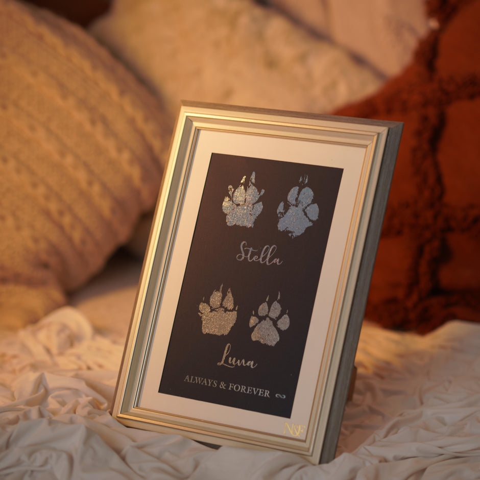 Paw Metallic Imprints Frame for Pets - Kit Included