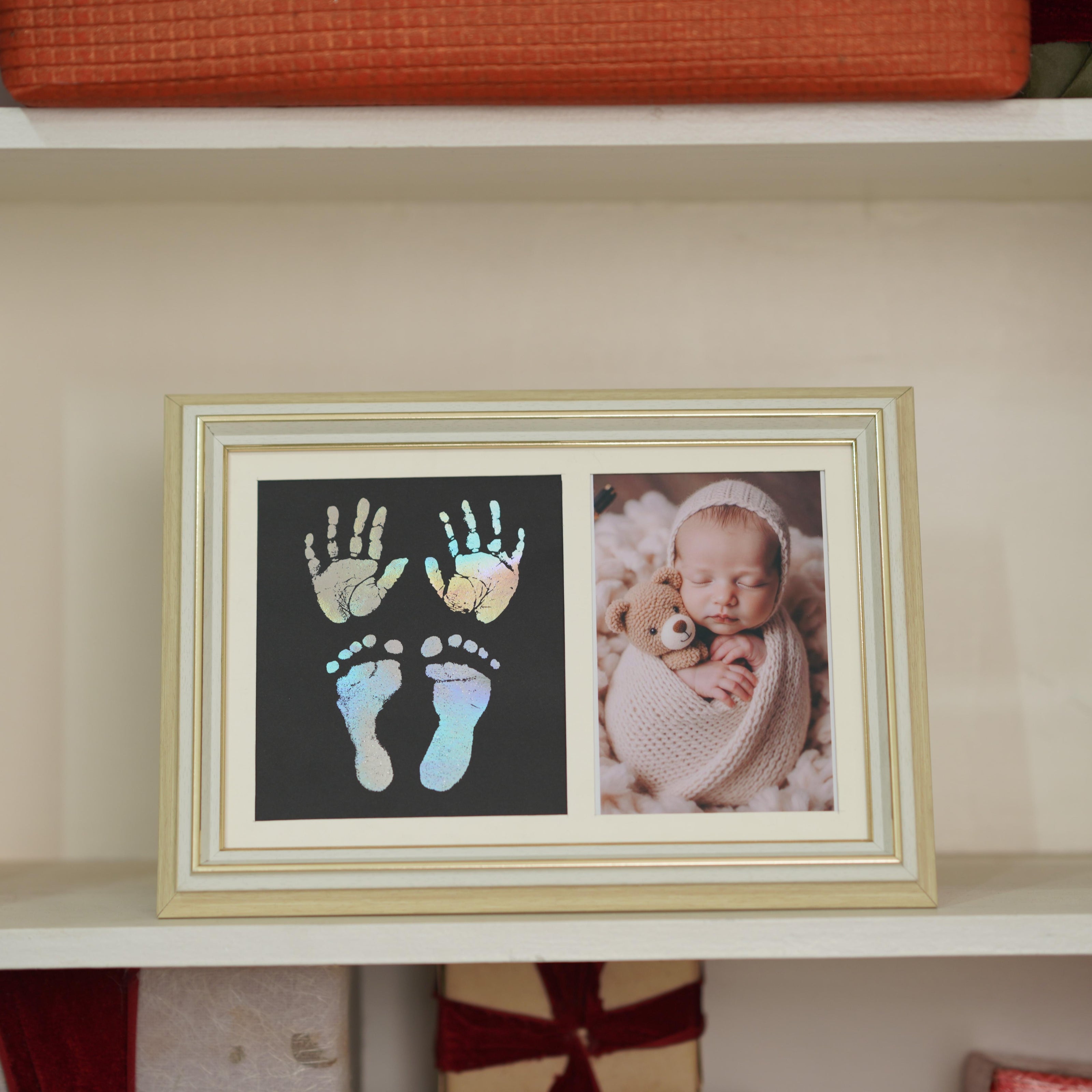 4 Units Metallic Imprint Frame For Baby (Both Hands & Feet)