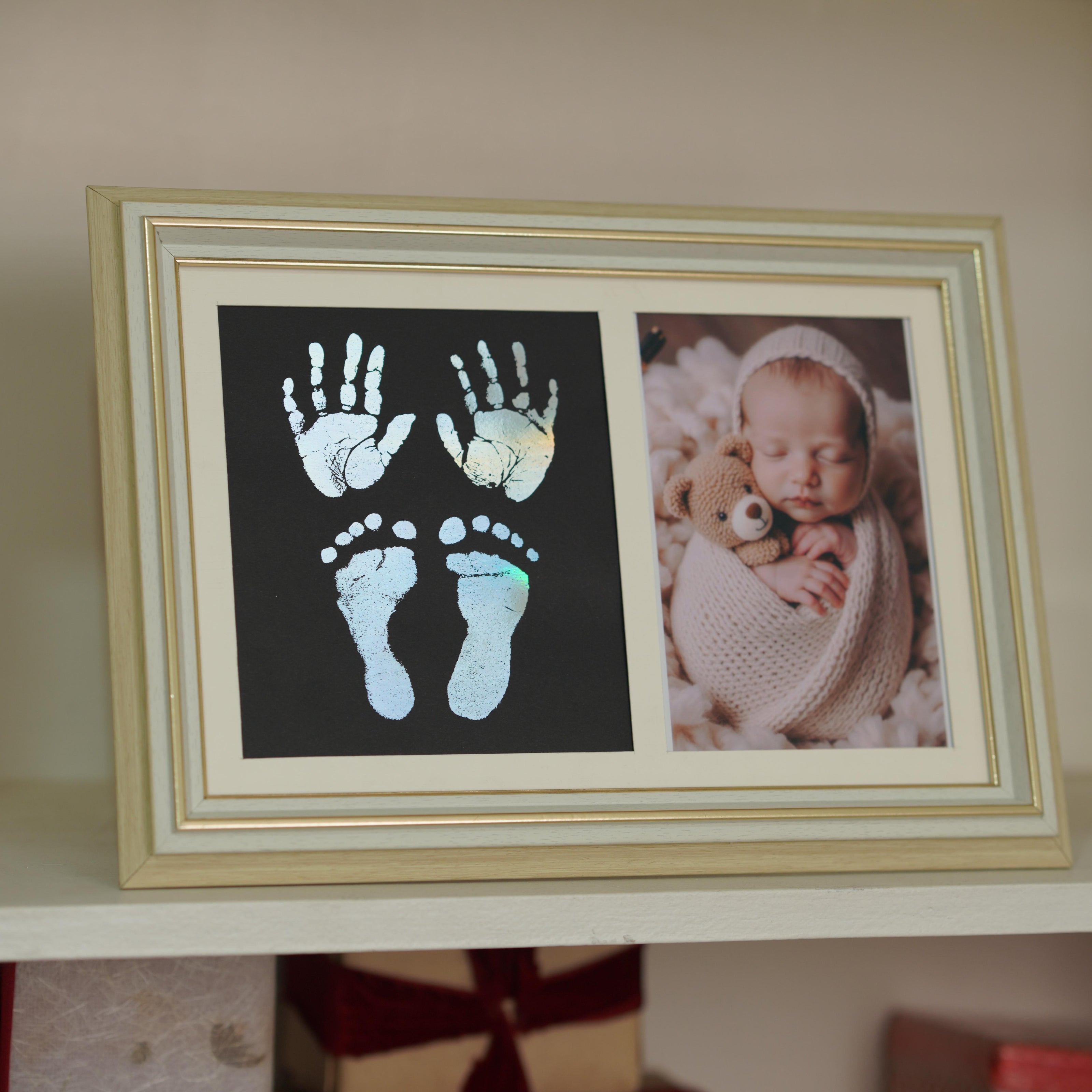4 Units Metallic Imprint Frame For Baby (Both Hands & Feet)