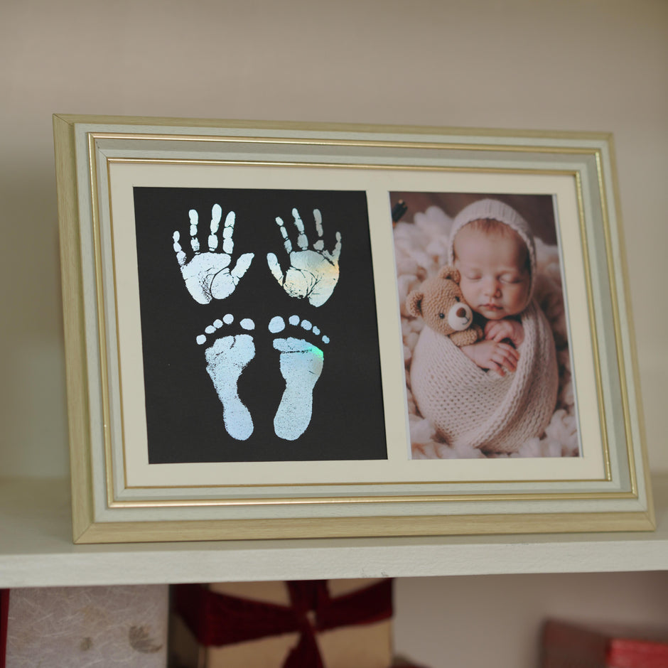 4 Units Metallic Imprint Frame For Baby (Both Hands & Feet)