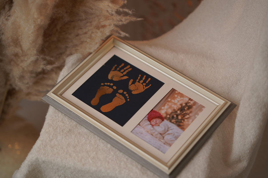 4 Units Metallic Imprint Frame For Baby (Both Hands & Feet)