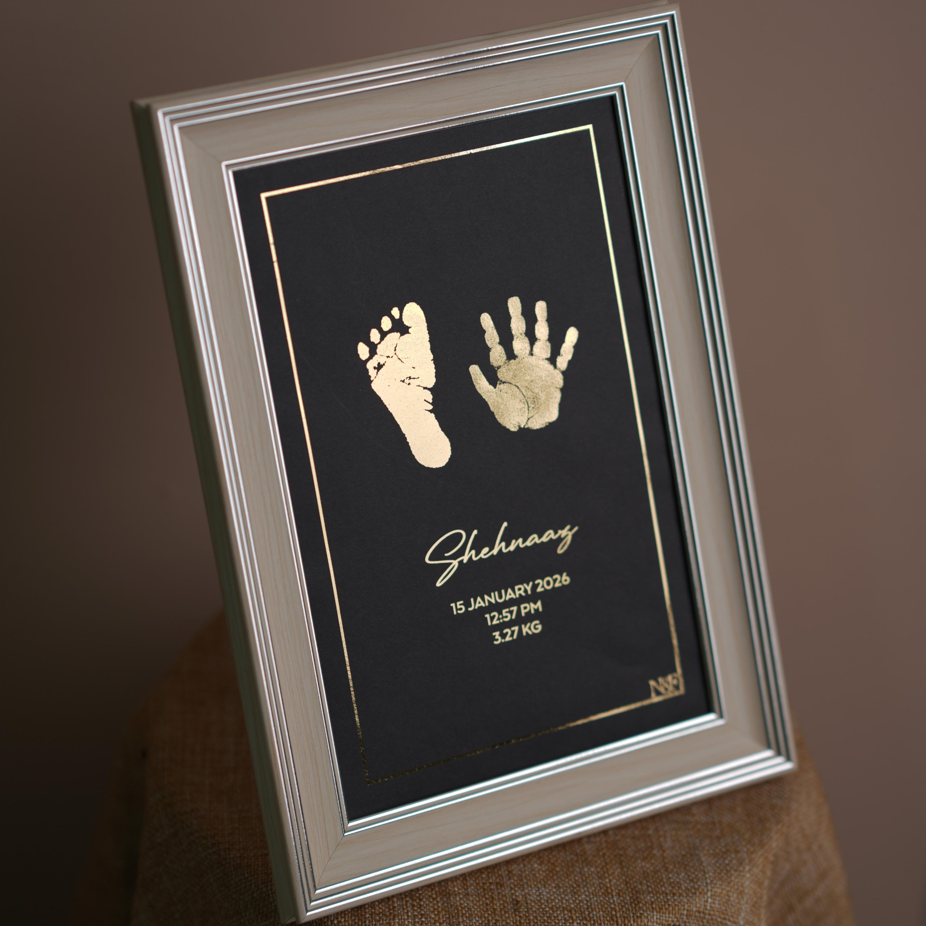 2 Units Metallic Imprint Frame For Baby (One Hand & Foot/ Both Hands/Both Feet)