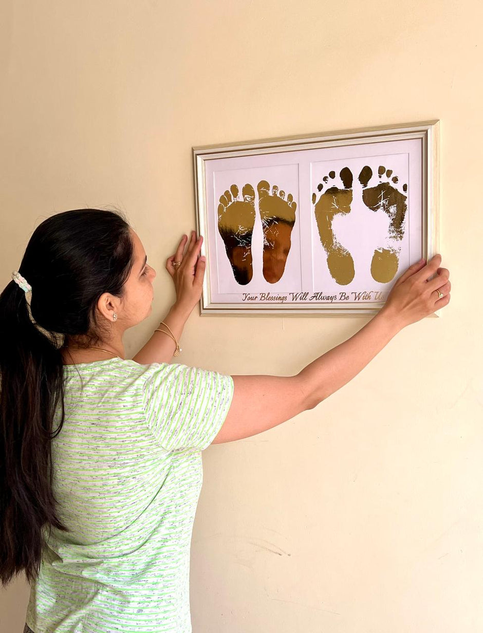 Parents Aashirwad Hand & Feet 24K Gold Metallic Imprints