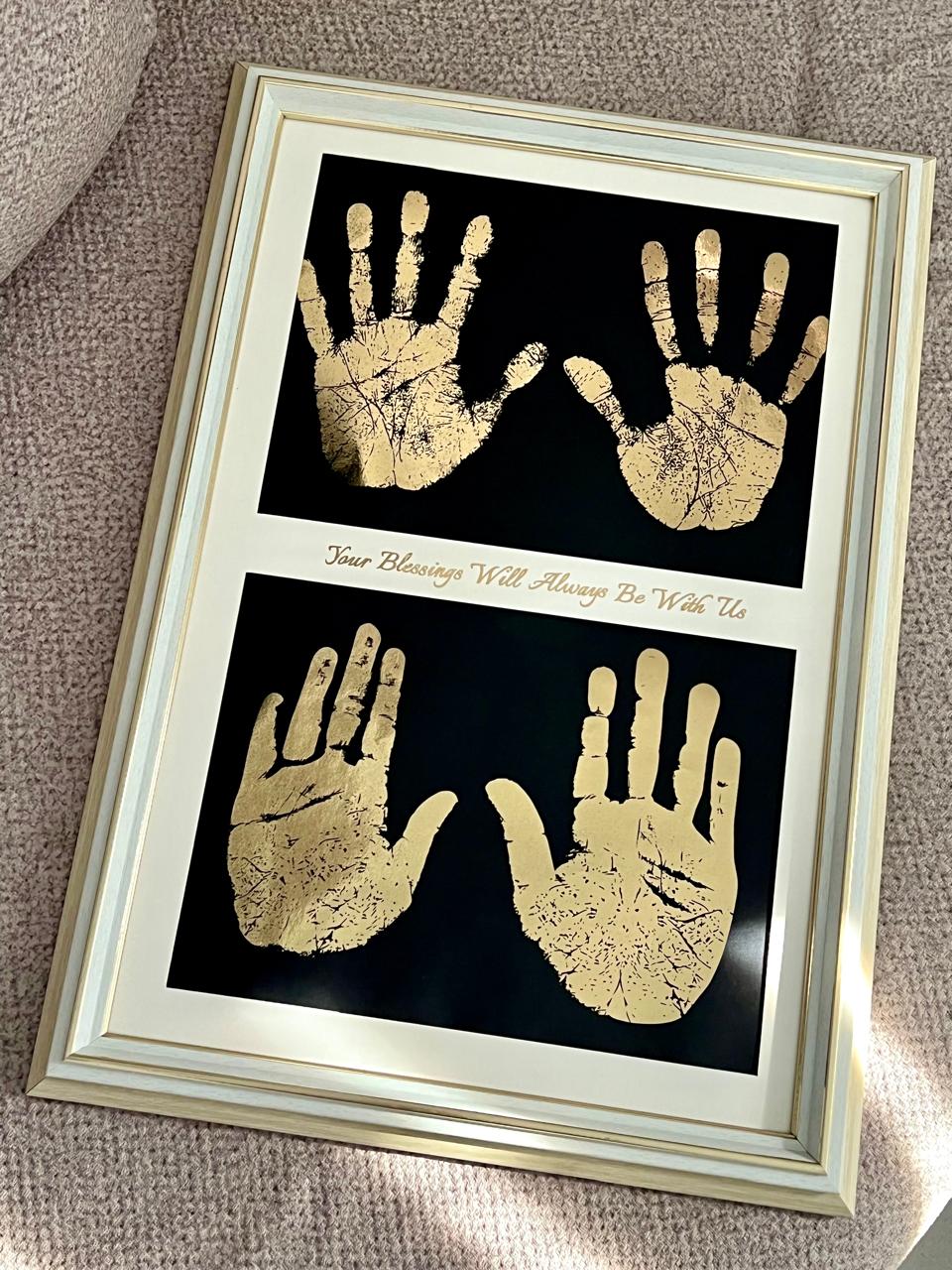 Parents Aashirwad Hand & Feet 24K Gold Metallic Imprints