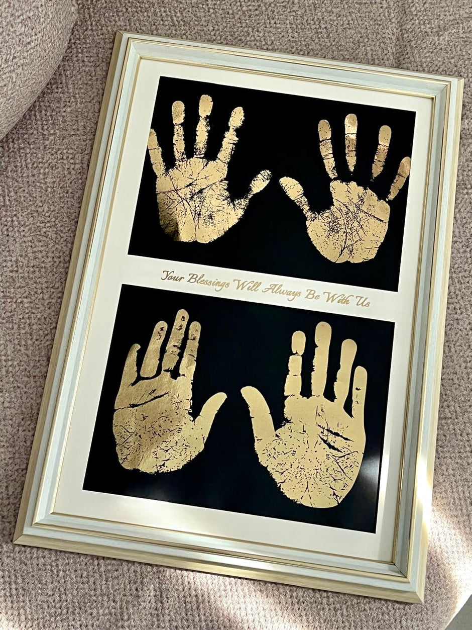 Parents Aashirwad Hand & Feet 24K Gold Metallic Imprints