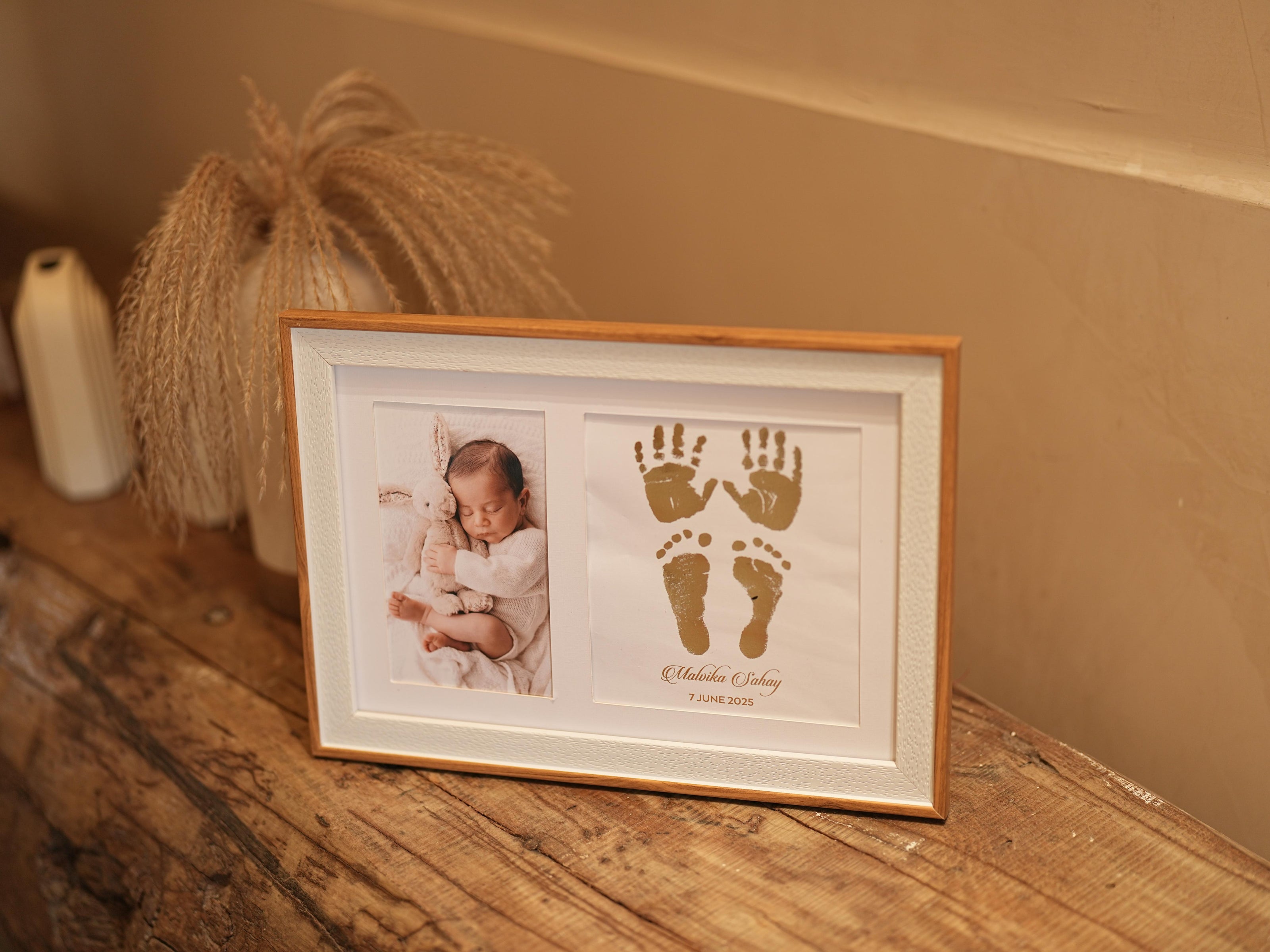 4 Units Metallic Imprint Frame For Baby (Both Hands & Feet)