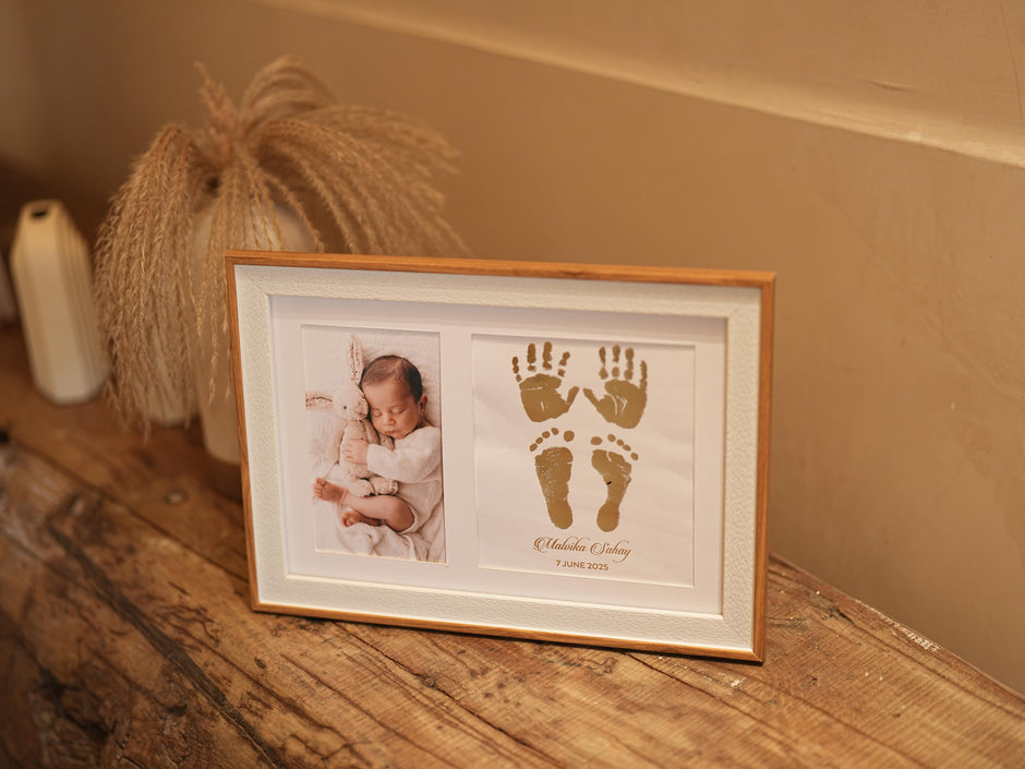 4 Units Metallic Imprint Frame For Baby (Both Hands & Feet)