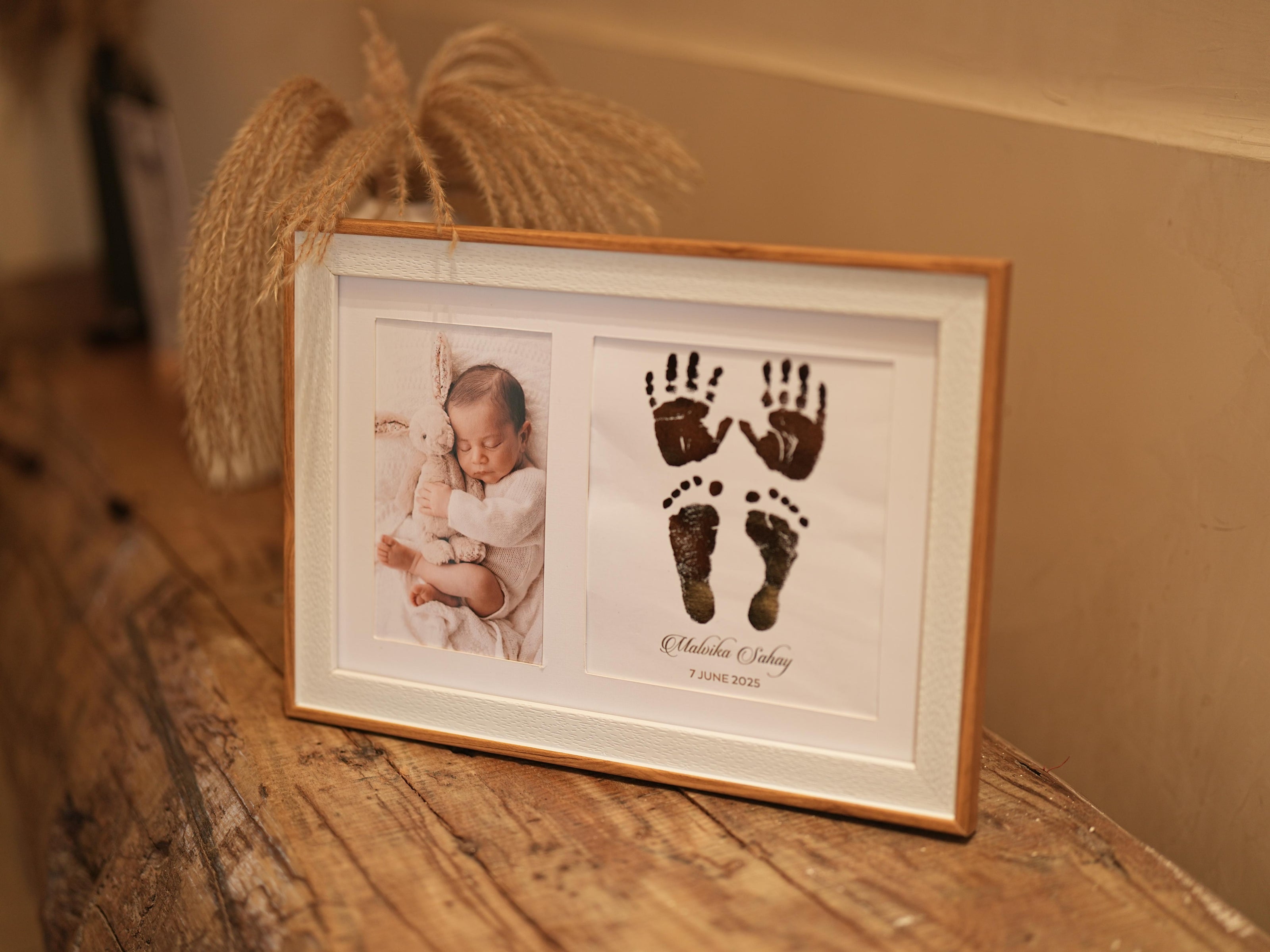 4 Units Metallic Imprint Frame For Baby (Both Hands & Feet)