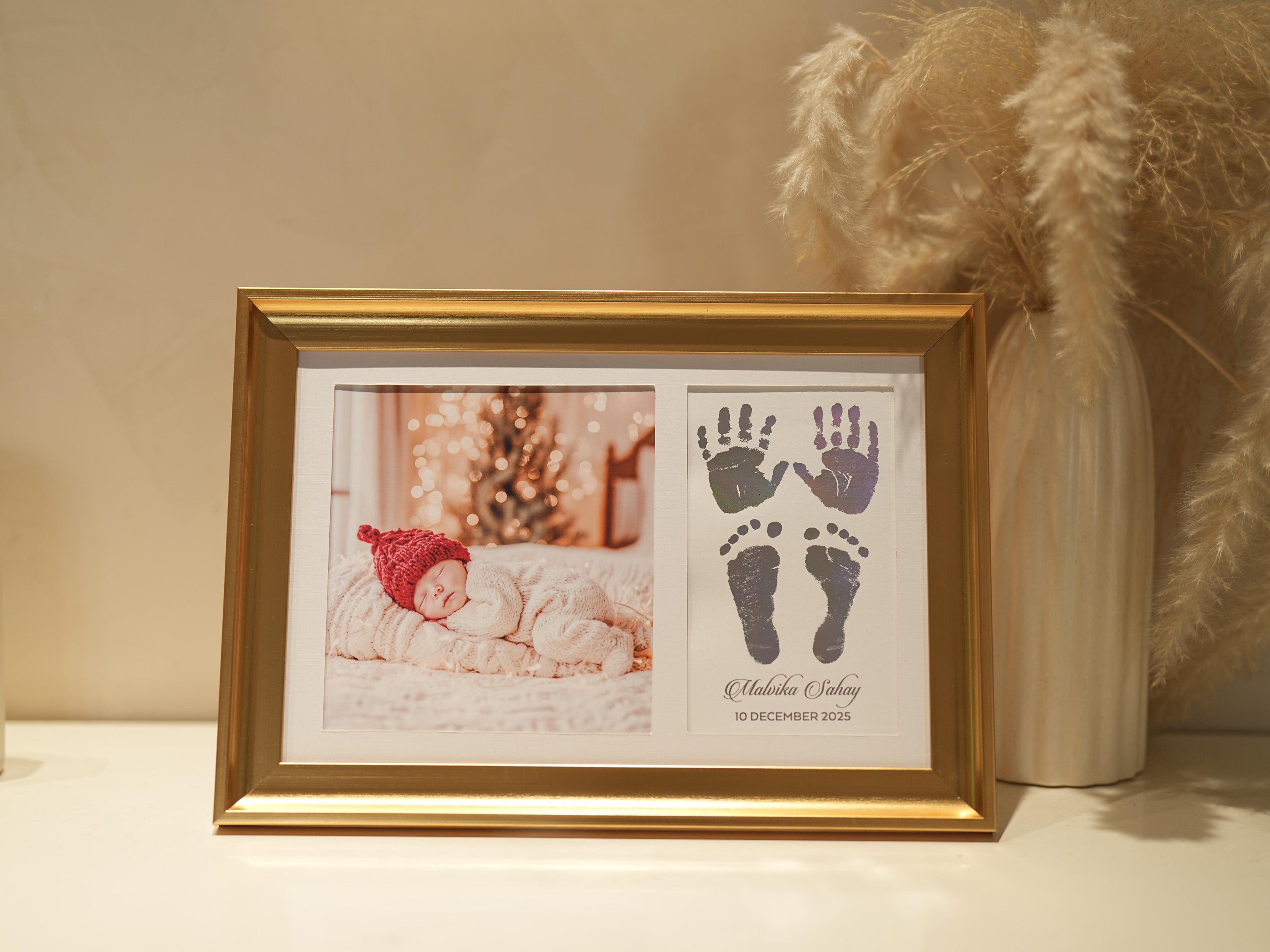 4 Units Metallic Imprint Frame For Baby (Both Hands & Feet)