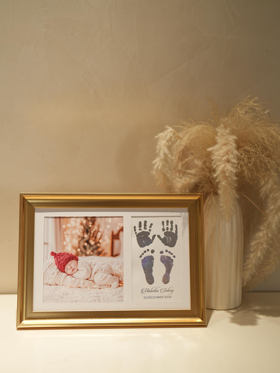 4 Units Metallic Imprint Frame For Baby (Both Hands & Feet)