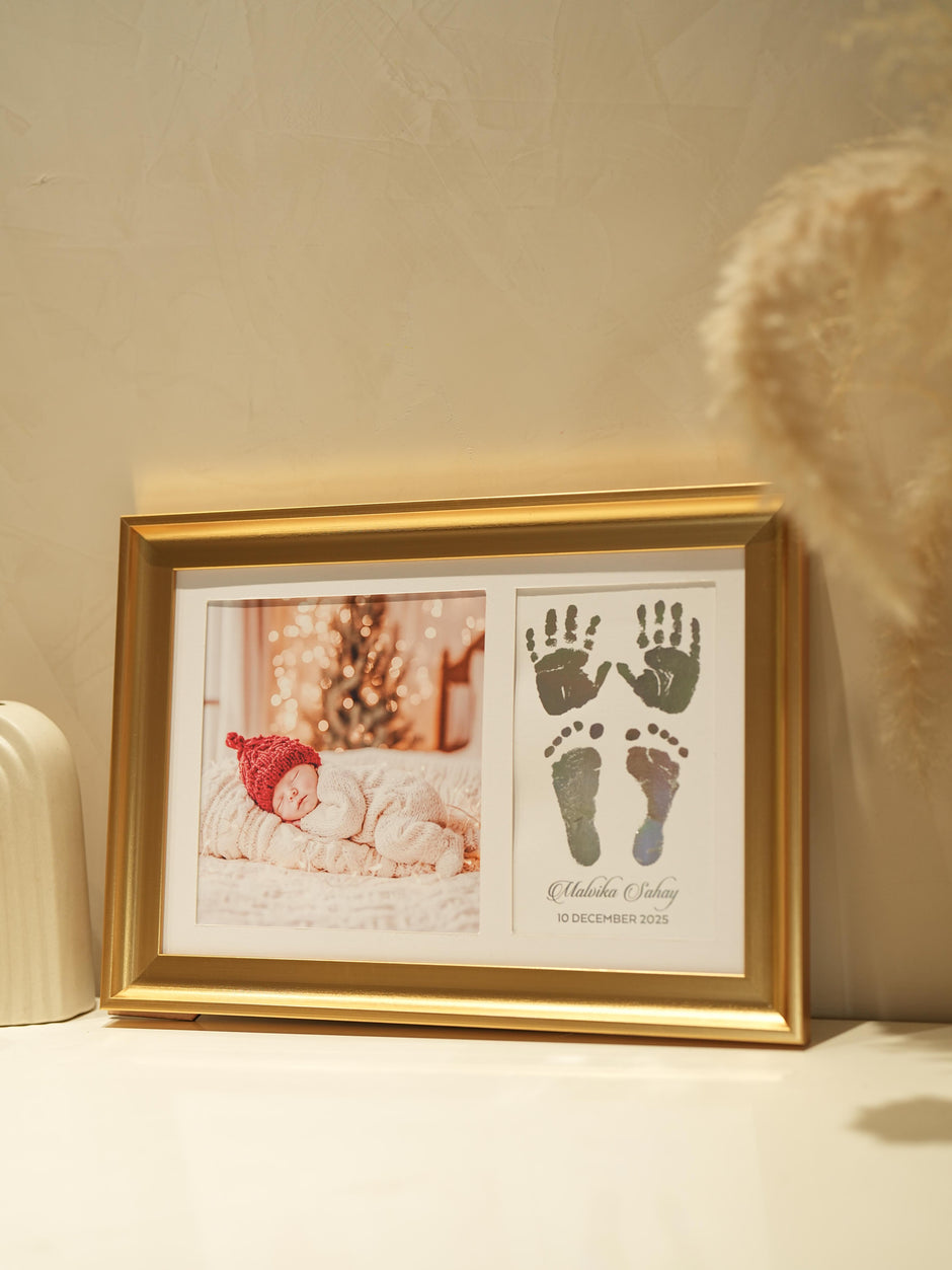 4 Units Metallic Imprint Frame For Baby (Both Hands & Feet)