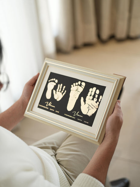 Twins/Sibling Metallic Imprints Frame (4 Imprints)