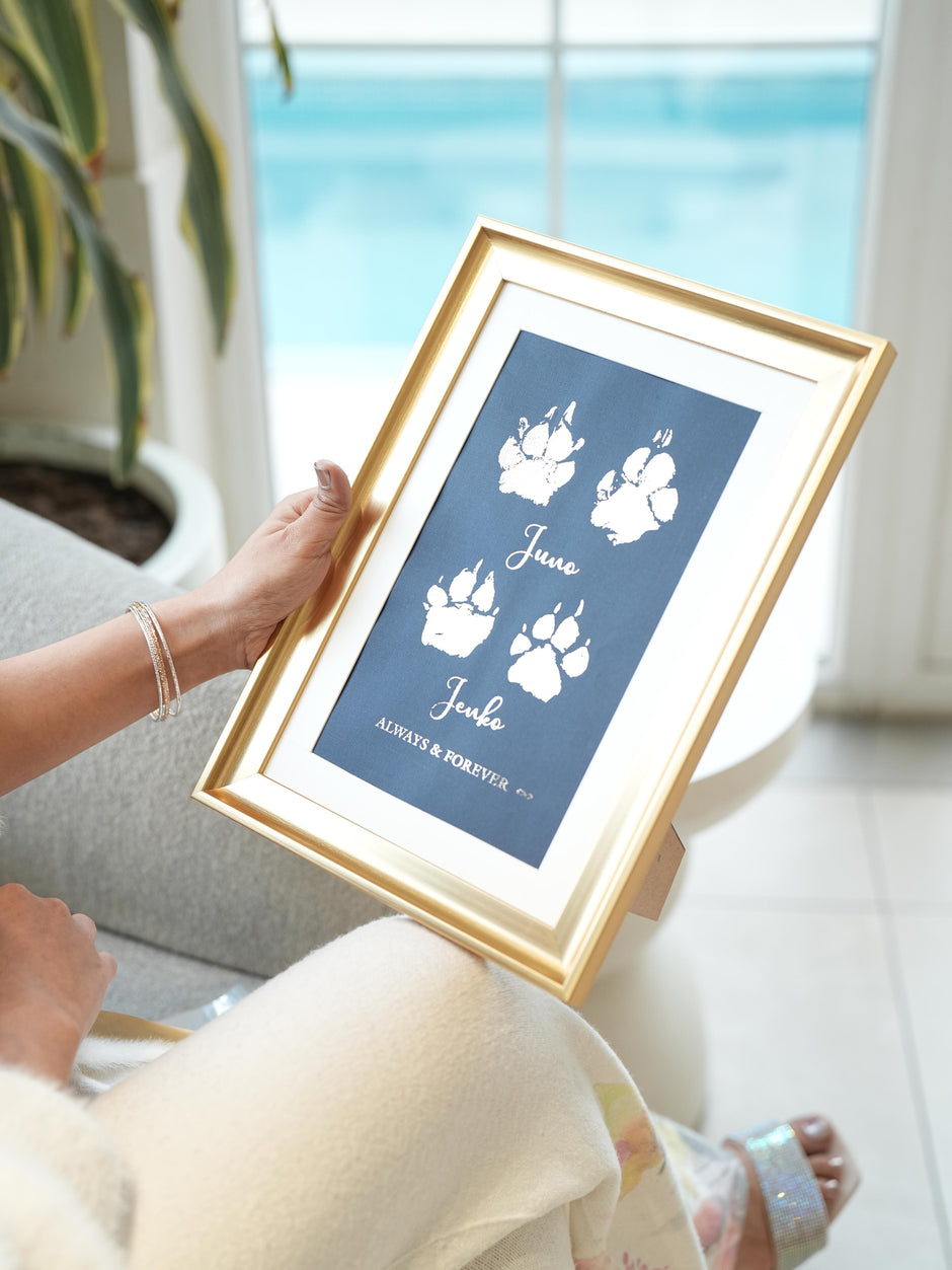 Paw Metallic Imprints Frame for Pets - Kit Included