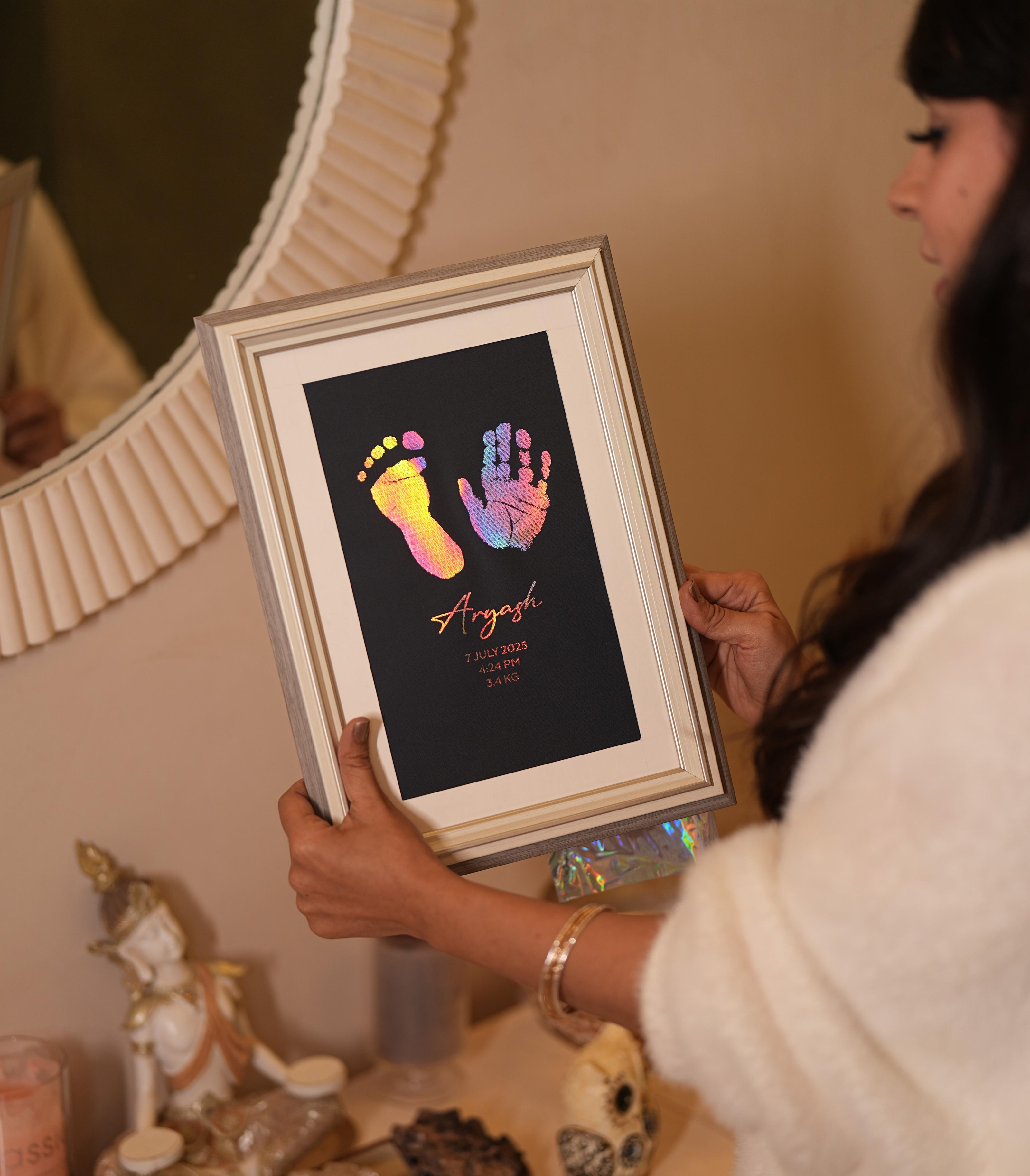 2 Units Metallic Imprint Frame For Baby (One Hand & Foot/ Both Hands/Both Feet)