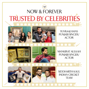 Family Handcasting Luxury Art Piece With Base Big Size Cresent Shape 17 inches Wooden Finish