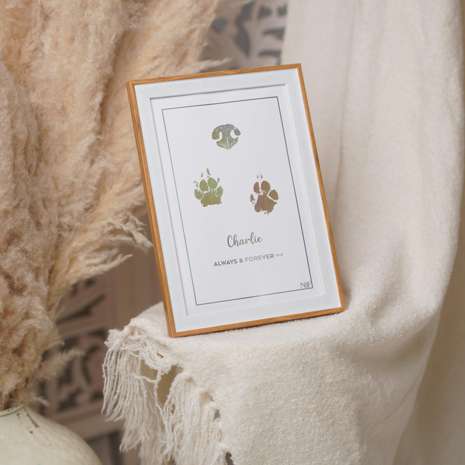 Paw Metallic Imprints Frame for Pets - Kit Included