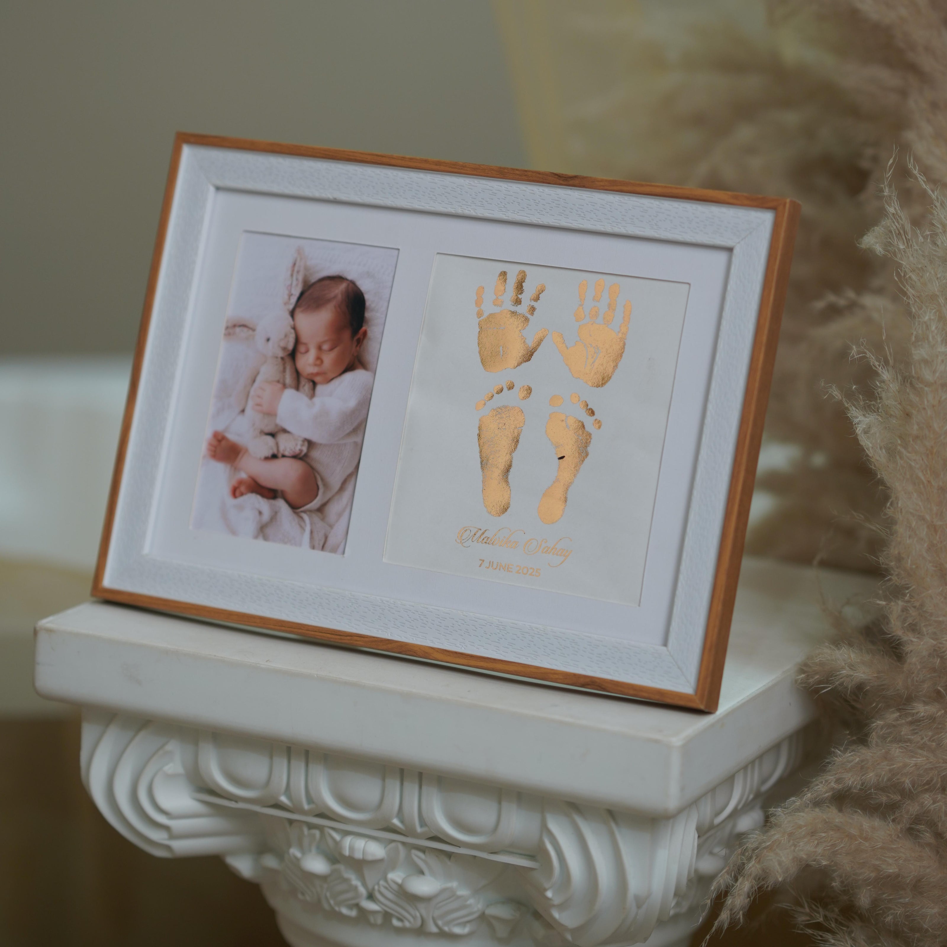 4 Units Metallic Imprint Frame For Baby (Both Hands & Feet)