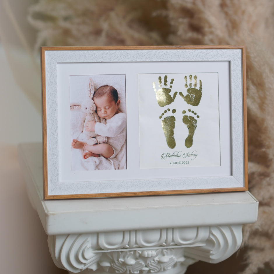 4 Units Metallic Imprint Frame For Baby (Both Hands & Feet)