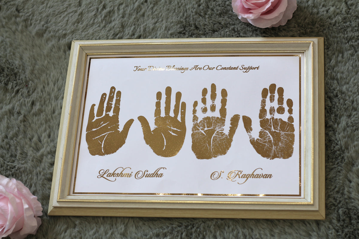 Parents Aashirwad Hand & Feet 24K Gold Metallic Imprints