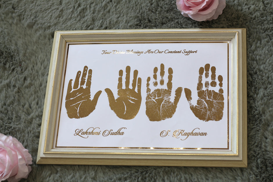 Parents Aashirwad Hand & Feet 24K Gold Metallic Imprints