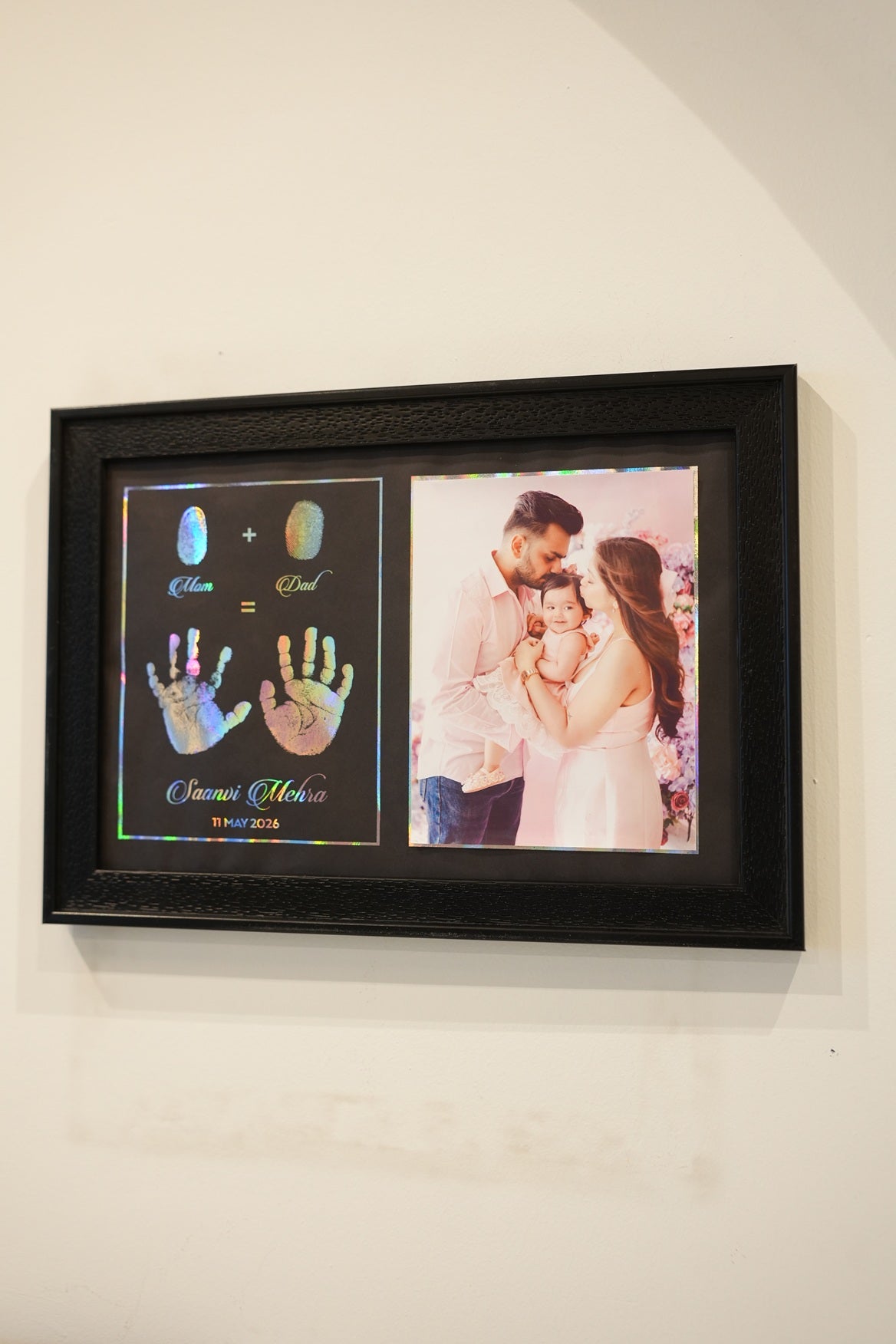 Family Signature Metallic Imprint Frame (1 Hand + 1 Foot + Parents Thumbprints)