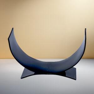 Baby / Couple Handcasting Luxury Art Piece With Base Semi Circle 12 inches Acrylic Black