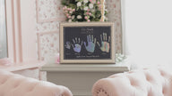4 units Family Metallic Imprint Frame (mother, father & baby)