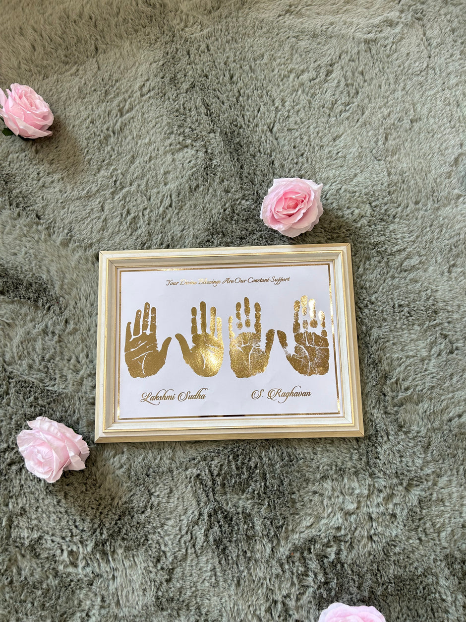 Parents Aashirwad Hand & Feet 24K Gold Metallic Imprints