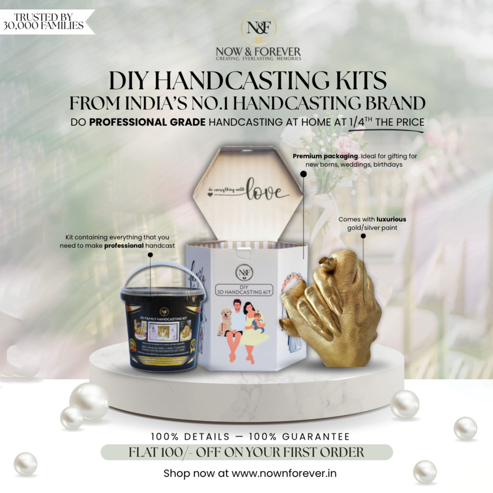 3D DIY Couple Handcasting Kit (9 Items)