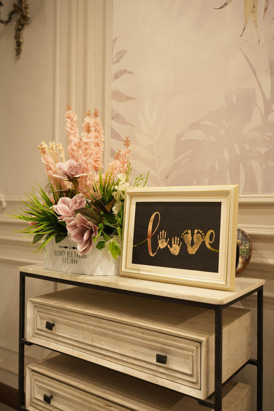 4 Units LOVE Metallic Imprint Frame For Baby (Both Hands & Feet)