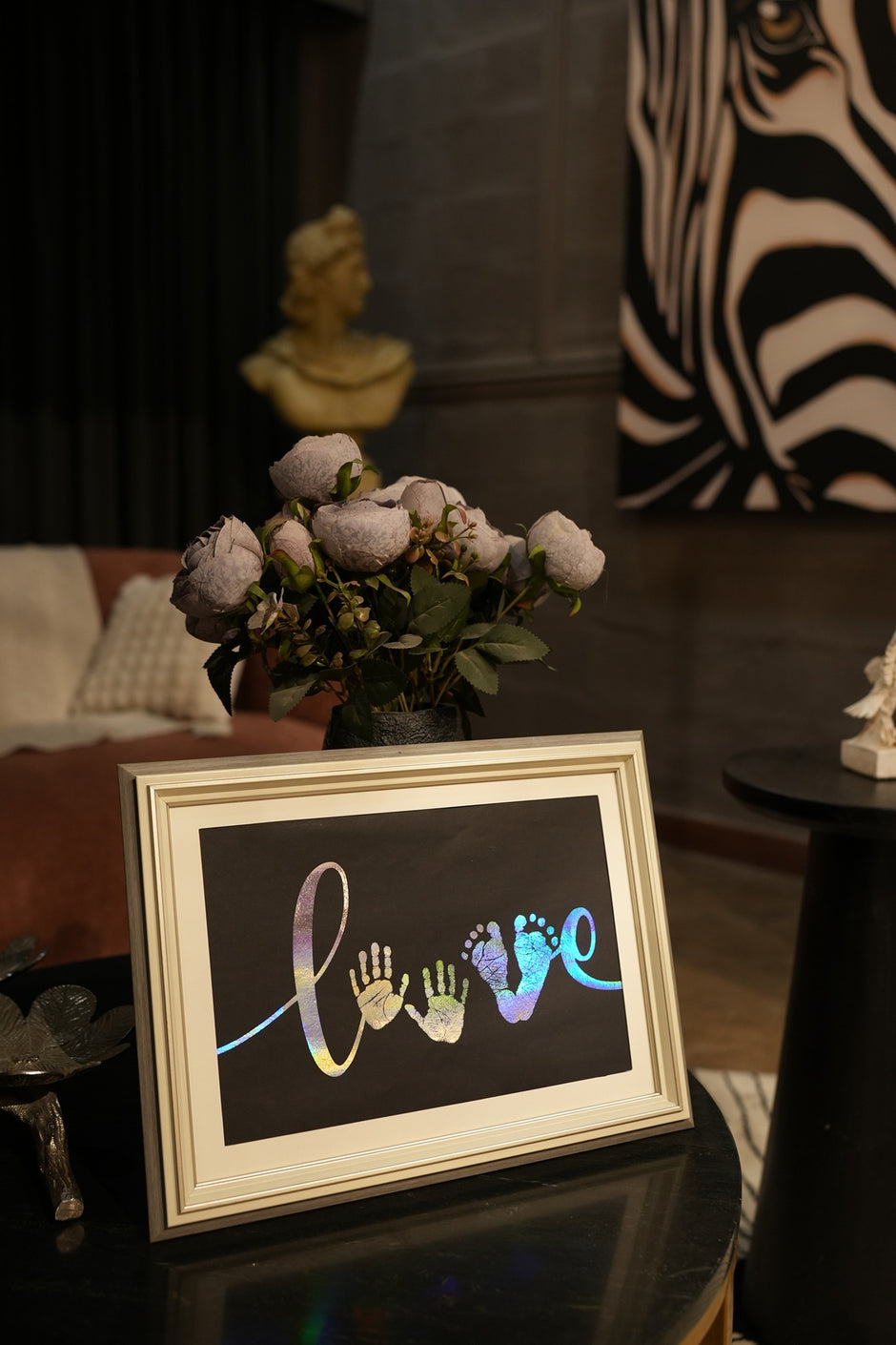 4 Units LOVE Metallic Imprint Frame For Baby (Both Hands & Feet)