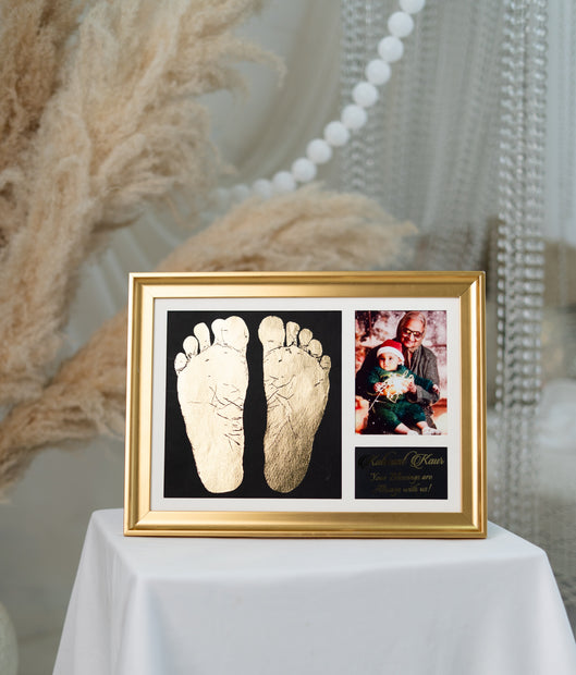 Parents Aashirwad Hand & Feet 24K Gold Metallic Imprints