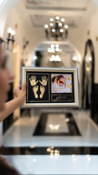 4 Units Metallic Imprint Frame For Baby (Both Hands & Feet)