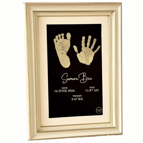 Baby Hand & Foot Metallic Imprint Frame -2-units -Kit Included