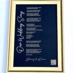 Personalized Gift for Couple - Valentine / Anniversary / Wedding Metallic Imprint Frame