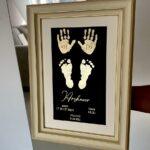 Baby Hand & Foot Metallic Imprint Frame -4-units -Kit Included